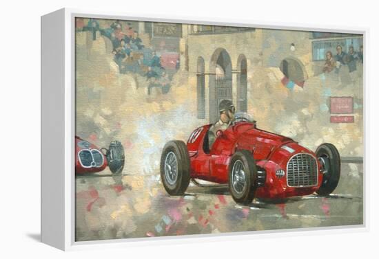 Whitehead's Ferrari Passing the Pavillion, Jersey-Peter Miller-Framed Premier Image Canvas
