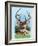 Whitetail Deer Montage Spring-William Vanderdasson-Framed Giclee Print