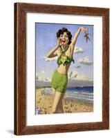 whitley Bay, BR Poster, 1948-1965-Arthur C Michael-Framed Giclee Print