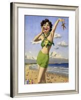 whitley Bay, BR Poster, 1948-1965-Arthur C Michael-Framed Giclee Print