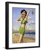whitley Bay, BR Poster, 1948-1965-Arthur C Michael-Framed Giclee Print