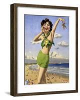 whitley Bay, BR Poster, 1948-1965-Arthur C Michael-Framed Giclee Print