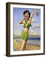 whitley Bay, BR Poster, 1948-1965-Arthur C Michael-Framed Giclee Print