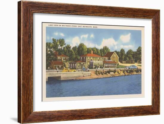 Whitman's Pond, East Weymouth-null-Framed Art Print