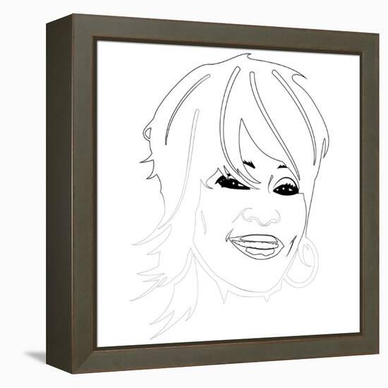 Whitney Houston-Logan Huxley-Framed Stretched Canvas