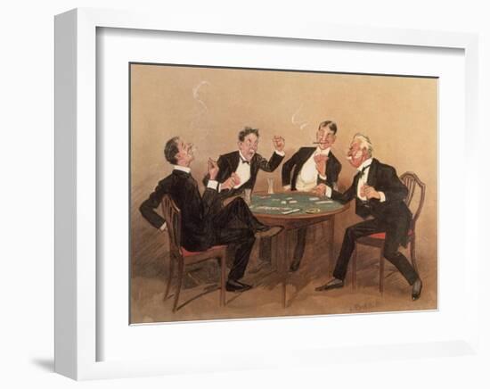 Who Doubled No Trumps?-Leonard Raven-Hill-Framed Premium Giclee Print