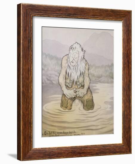 Who has taken my seven silverducks, 1913 watercolor on paper-Theodor Severin Kittelsen-Framed Giclee Print