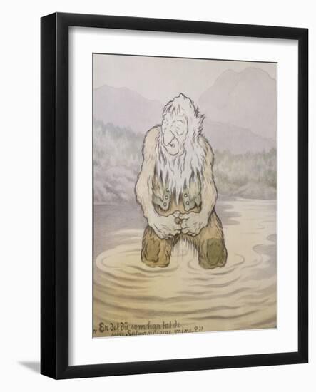 Who has taken my seven silverducks, 1913 watercolor on paper-Theodor Severin Kittelsen-Framed Giclee Print