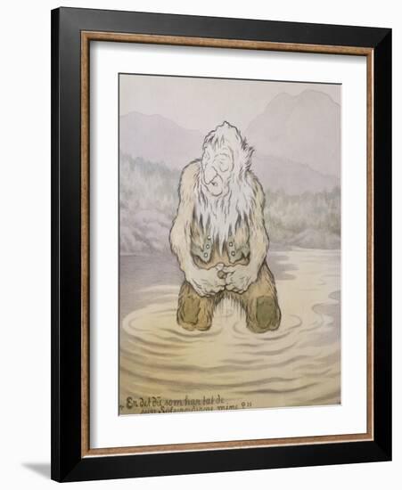 Who has taken my seven silverducks, 1913 watercolor on paper-Theodor Severin Kittelsen-Framed Giclee Print