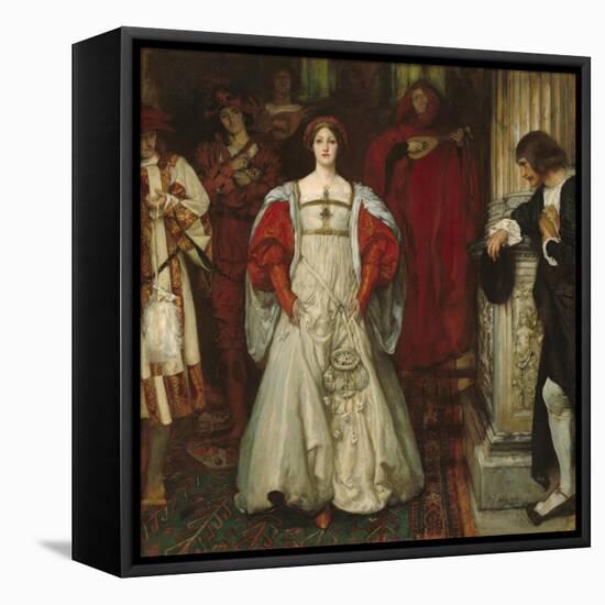 "Who Is Sylvia? What Is She, That All the Swains Commend Her?", c.1896-99-Edwin Austin Abbey-Framed Premier Image Canvas