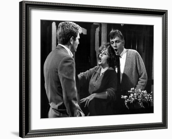 Who's Afraid Of Virginia Woolf?, George Segal, Elizabeth Taylor, Richard Burton, 1966-null-Framed Photo