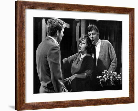 Who's Afraid Of Virginia Woolf?, George Segal, Elizabeth Taylor, Richard Burton, 1966-null-Framed Photo