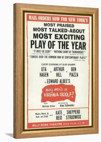 Who's Afraid of Virginia Woolf?-null-Framed Stretched Canvas