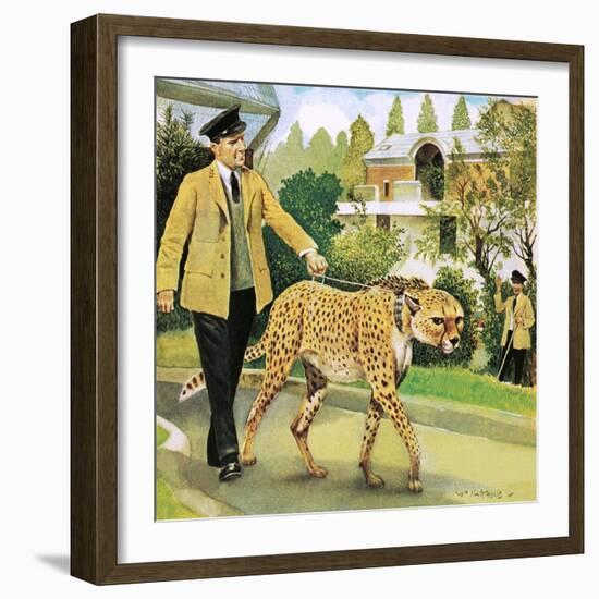 Who's Who at the Zoo: Rabiu, the Dog-Like Cat-G. W Backhouse-Framed Giclee Print