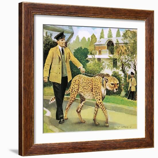 Who's Who at the Zoo: Rabiu, the Dog-Like Cat-G. W Backhouse-Framed Giclee Print