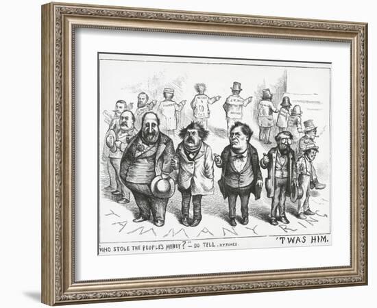 Who Stole the People's Money , from The New York Times, 1871-Thomas Nast-Framed Giclee Print