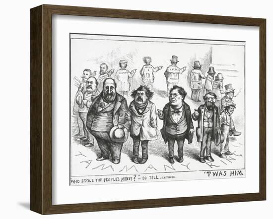 Who Stole the People's Money , from The New York Times, 1871-Thomas Nast-Framed Giclee Print