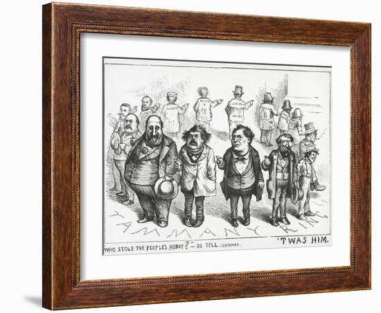 Who Stole the People's Money , from The New York Times, 1871-Thomas Nast-Framed Giclee Print