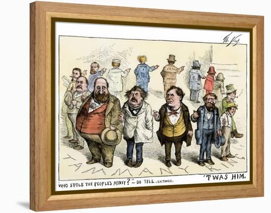 Who Stole the People's Money  'Twas Him Cartoon About Tammany Hall Artdal, 1871-null-Framed Premier Image Canvas