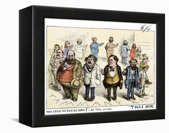 Who Stole the People's Money  'Twas Him Cartoon About Tammany Hall Artdal, 1871-null-Framed Premier Image Canvas