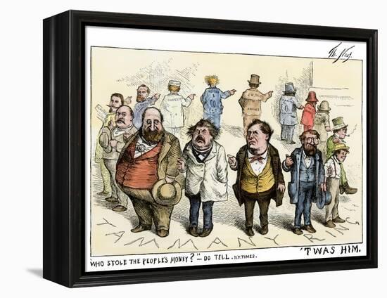 Who Stole the People's Money  'Twas Him Cartoon About Tammany Hall Artdal, 1871-null-Framed Premier Image Canvas