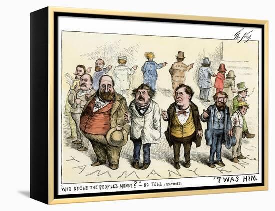 Who Stole the People's Money  'Twas Him Cartoon About Tammany Hall Artdal, 1871-null-Framed Premier Image Canvas