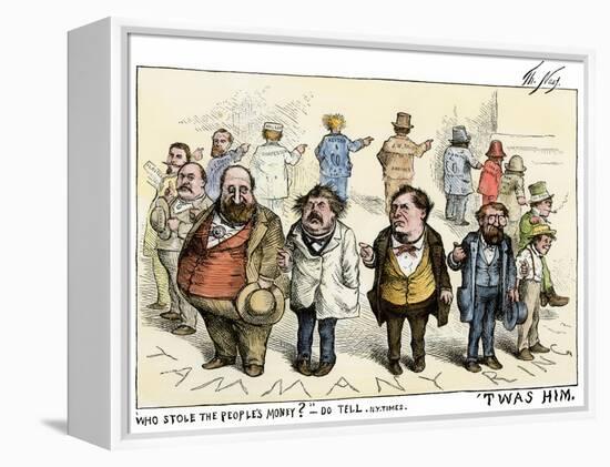 Who Stole the People's Money  'Twas Him Cartoon About Tammany Hall Artdal, 1871-null-Framed Premier Image Canvas