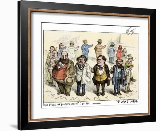 Who Stole the People's Money  'Twas Him Cartoon About Tammany Hall Artdal, 1871-null-Framed Giclee Print