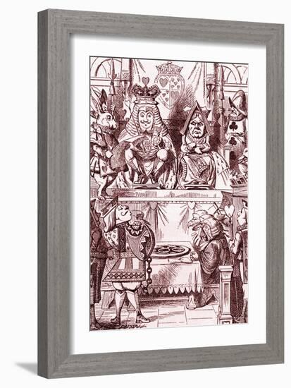 'Who stole the tarts?'-John Tenniel-Framed Giclee Print