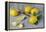 Whole and Sliced Lemons on Grey Subsoil-Jana Ihle-Framed Premier Image Canvas