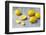 Whole and Sliced Lemons on Grey Subsoil-Jana Ihle-Framed Photographic Print