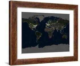 Whole Earth At Night, Satellite Image-PLANETOBSERVER-Framed Photographic Print