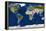 Whole Earth Map-PLANETOBSERVER-Framed Premier Image Canvas