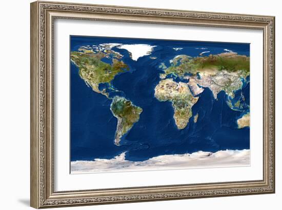 Whole Earth Map-PLANETOBSERVER-Framed Photographic Print