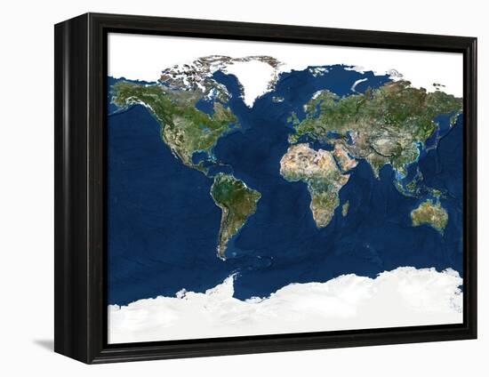 Whole Earth, Satellite Image-PLANETOBSERVER-Framed Premier Image Canvas