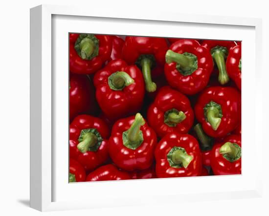 Whole Red Peppers-null-Framed Photographic Print