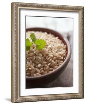 Wholegrain Rice in a Terracotta Bowl-Malgorzata Stepien-Framed Photographic Print