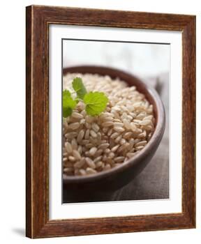 Wholegrain Rice in a Terracotta Bowl-Malgorzata Stepien-Framed Photographic Print