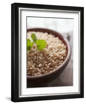 Wholegrain Rice in a Terracotta Bowl-Malgorzata Stepien-Framed Photographic Print