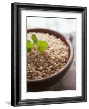 Wholegrain Rice in a Terracotta Bowl-Malgorzata Stepien-Framed Photographic Print