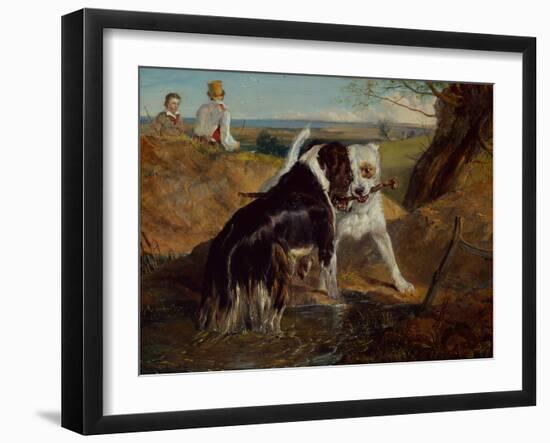 Whos to Have the Stick, 1820-Edwin Landseer-Framed Giclee Print