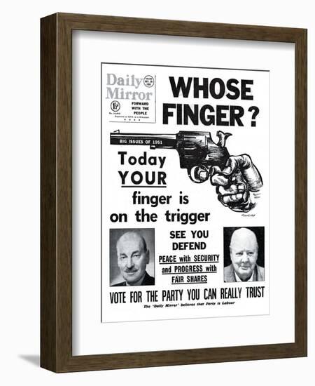 Whose Finger? Today Your Finger is on the Trigger--Framed Photographic Print