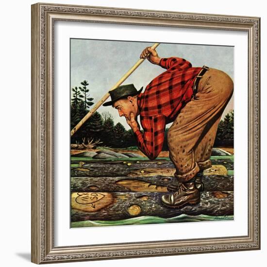 "Whose Initials?," February 16, 1946-Stevan Dohanos-Framed Giclee Print