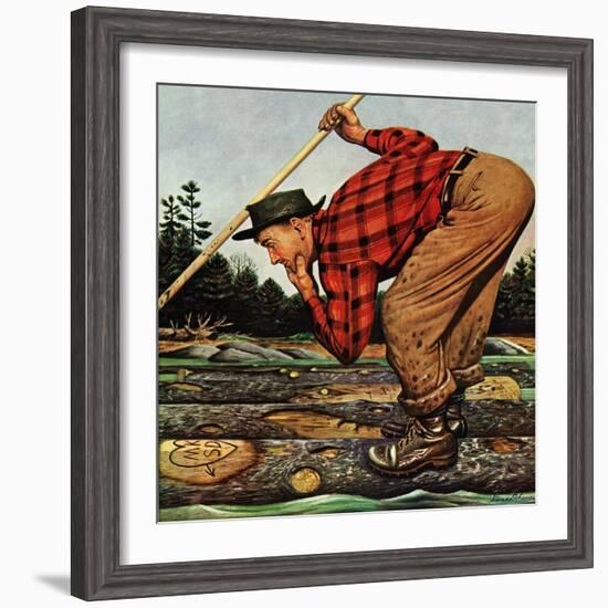 "Whose Initials?," February 16, 1946-Stevan Dohanos-Framed Giclee Print