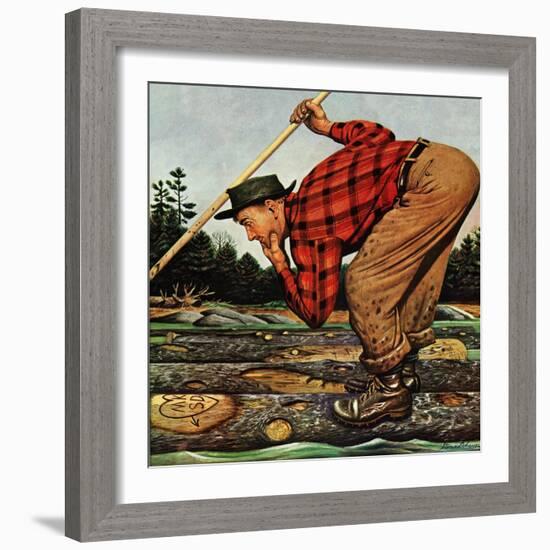 "Whose Initials?," February 16, 1946-Stevan Dohanos-Framed Giclee Print