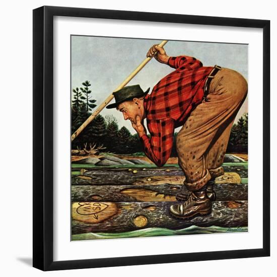 "Whose Initials?," February 16, 1946-Stevan Dohanos-Framed Giclee Print