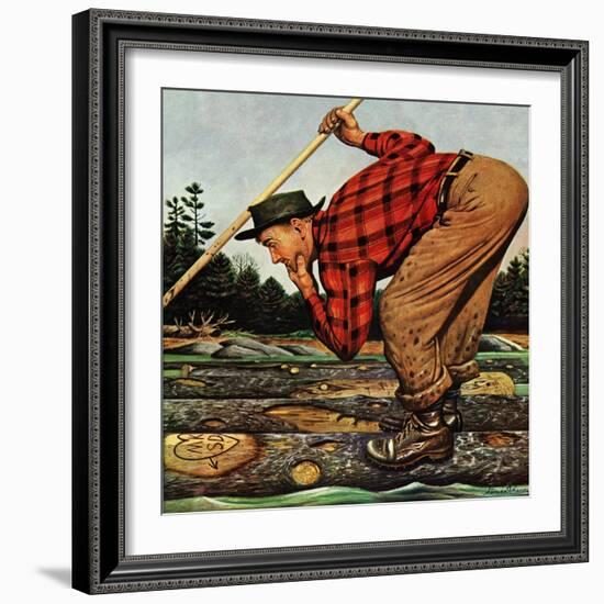 "Whose Initials?," February 16, 1946-Stevan Dohanos-Framed Giclee Print