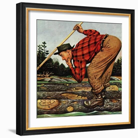 "Whose Initials?," February 16, 1946-Stevan Dohanos-Framed Giclee Print