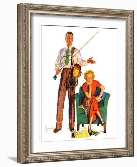 "Whose Vacation?,"July 25, 1936-R.J. Cavaliere-Framed Giclee Print