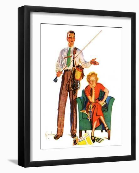 "Whose Vacation?,"July 25, 1936-R.J. Cavaliere-Framed Giclee Print